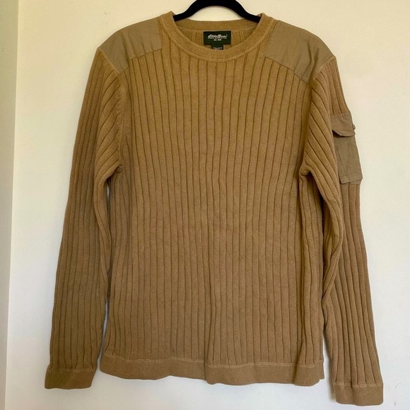 Eddie Bauer Men’s Sweater Size Large Outdoors Adventure Hiking Military Crewneck - Picture 2 of 7